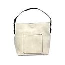 Joy Susan Women's Hobo 2-in-1 Handbag With Black Handle, Stone, One-Size