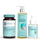 HealthKart HK Vitals Hairfall Solution Kit Stage 1 | Hair Multivitamin - 60 Capsules, Biotin Shampoo - 175 ml & Headful Hair Growth Serum - 30 ml