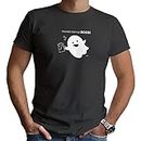 DUDEME : Alcoholic T-Shirts | Alcohol Unisex T-Shirts for Men & Women | Beer Wine Unisex Tees | Sarcastic tshirts | Alcohol tshirts | Beer tshirts | Wine tshirts (L, I Am Here For The Boos - Charcoal Melange)