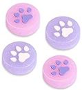 Lotadilo 4Pcs for Nintendo Switch Thumb Grips Cute Cat Paw Design Kawaii 3D Silicone Joystick Caps Joycon Controller Button Covers for Nintendo Switch/OLED/Switch Lite for Girls Kids Teens