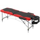 Mesa de masaje portátil HOMCOM sofá cama spa aluminio rojo