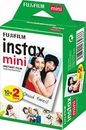 Fujifilm Instax Mini Instant Film, 2x 10 Blatt (20 Blatt) Weiß für Mini 8, 9, 11