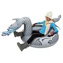 GoFloats Winter Snow Tube - Inflatable Toboggan Sled for Kids and Adults (Choose from Unicorn, Ice Dragon, Polar Bear, Penguin, Flamingo)
