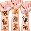 Horse Cowgirl Temporary Tattoos, Horse Party Favors Tattoos Stickers for Cowgirl Birthday Party Decorations Supplies Gifts for Kids Girls