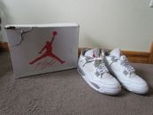Envío Gratis Talla 10.5 Nike Air Jordan 4 Retro Zapatos Blanco Oreo CT8527-100 Hombres