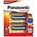 Panasonic Alkaline D Battery, Pack of 2