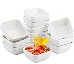 Lawei 12 Packs Ceramic Dip Bowls Set - 3 oz Condiments Server Dishes Mini Bowls Soy Sauce Dish for Sauce, Vinegar, Ketchup, BBQ and Party Dinner