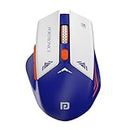 Portronics Vader Pro Wireless Gaming Mouse with 2.4 GHz Receiver, 6 Buttons, Thumb Support, High-Precision Tracking, Ergonomic Comfort, Adjustable Optical DPI for Laptop, PC, Mac (Indigo Blue)