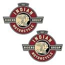 WSQ Indian Motorcycles Riders Group 1901 Vinyl Premium Quality Multicolor for Car Bumper Truck Van SUV Window Wall Boat Cup Tumblers Laptop or Any Smooth Surface 2-Pack 4" Each