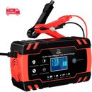 4 Modes Car Battery Charger, 24V/12V Battery Charger Automotive, 4A/8A LCD Batte