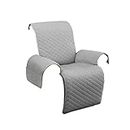 Recliner Chair Cover Waterproof Furniture Armchair Protection Slipcovers, Light Gray, L