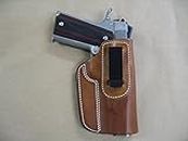 Springfield 1911 Full Size 5" IWB Leather in The Waistband Concealed Carry Holster TAN RH