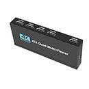 4K HDMI Multi-viewer 4x1 HDMI Quad Multi-Viewer Seamless Switcher 4 in 1 Out with Loop for PC