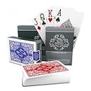 Bullets Playing Cards Cartas poker de plastico. 2 x Baraja poker set profesional. Naipes poquer Premium plastificadas ideales para Texas Holdem, con índice Jumbo