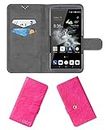 ACM Rotating Clip Flip Case Compatible with Zte Axon 7 Mobile Cover Stand Rose Pink