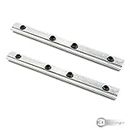 3DINNOVATIONS 2020 Series Aluminum Profile Straight Line Connector, Length 100mm Bracket Fastener with M5 Screw, For T Slot 6mm Aluminum Extrusion Profile Connect Parts (2 pcs, Silver)