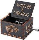EITHEO Wooden Music Box Antique Carved Hand Crank GOT- Winter is Coming Theme Music Box