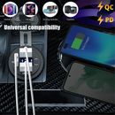 4 Ports USB Super Fast Car Chargers Adapters For iPhone phone Android Cell Q0Z1