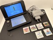 Nintendo 3DS XL Handheld-Spielkonsole - Farbe Rot - mit 6 Spielen - funktioniert