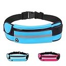 JAMUNESH Running Belt with Water Bottle Pocket, Waist Bag with Adjustable Straps for Men and Women, Fits 6.5 inches Smartphones, Running Hiking Climbing Waist Pack