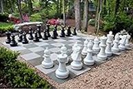 MegaChess Giant Oversized Premium Complete Set of Chess Pieces with 25 Inch Tall King - Black and White
