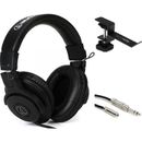 Audio-Technica ATH-M30x Closed-back Monitoring Headphones with Cable Extension and Hanger