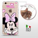 iPhone 6 6S TPU CASE COVER PROTETTIVA GEL TRASPARENTE Disney Minnie Mouse Pois