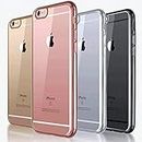 Handy Lux® Schutz Hülle Clear Cover Transparent Case Durchsichtig Glänzend Silikon Tasche für Apple iPhone 6 / 6S 4,7", Gold