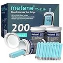 Metene TD-4116, 200 Count Test Strips for Diabetes, Use with metene TD-4116 Blood Glucose Monitor Only