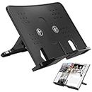 ELV Direct Book Holder Stand, Portable Handsfree Reading,Book Holding Tray, Sturdy, Lightweight, A4 Size (28cmX21cm)/(11 inchesX8.2 inches), Black