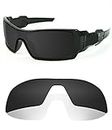 Littlebird4 1.5mm Polarized Replacement Lenses for Oakley Oil Rig Sunglasses (Dark Black)