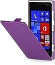 StilGut Ultraslim Case, Custodia in Vera Pelle per Nokia Lumia 920, Porpora