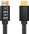 BUYFLUX HDMI Cable v2.0 with Ethernet, 3D/4K@60Hz Ultra HD Resolution,18 GBPS Transmission Speed, High-Speed, Compatible with All HDMI Devices Laptop Desktop TV Set-top Box Gaming Console (3 Meter)