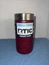 RTIC Craft Can Cooler Insulated, Beer, Beverage, Bottle, Soda Can Cooler Coral