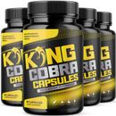 King Cobra Gummies Capsules Extra Strength Formula Pills for Men (4 Pack 240 Ct)
