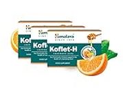 Himalaya Herbals Koflet-H Lozenges Orange Flavor Fortified with Honey, Ginger and Essential Oils, Support Sore Throat, Cough, Herbal Active Formula for Cough Relief - 12 Lozenges (Pack of 3)