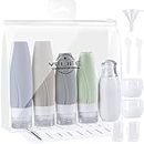 Travel Bottles for Toiletries 15 Pieces with Travel Toiletries Bag Travel Spray Bottle Travel Containers, Travel Essentials, Travel Accessories, Tsa Approved Leak Proof Squeeze Silicone Travel Bottles