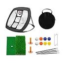 UxradG Golf Chipping Net, Touch Practice Golfing Target Net, Golf Chipping Practice Net for Outdoor Indoor Backyard, Three Targets Design, Foldable