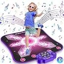beefunni Light-up Dance Mat Toys for 3-12 Year Old Kids, 2023 Upgraded Electronic Dance Pad with Music and Bluetooth, Christmas Toys for 3 4 5 6 7 8 9 10 11 12+ Year Old Girls Birthday Gift Ideas