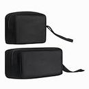 2 Pieces Small Zippered Pouch, Travel Toiletry Bag, Shaving Bag, Portable Electronics Charger Cord Accessories Organizer, Mini Cosmetic Storage Makeup Carrying Bag for Purse,Travel Essentials