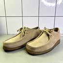 Clarks Originals Wallabee Moccasin Shoes 10M Tan Suede Crepe Sole Casual Comfort