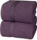 Utopia Towels - Pack de 2 Toallas de Baño Jumbo de Lujo (90 x 180 CM, Negro) - 100% Algodón Ring Spun, Altamente Absorbente, Suave y de Secado Rápido(Ciruela)