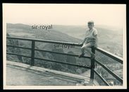 Viewpoint goose 1950s - boy sitting on the abyss - bathroom Kreuznach photo 10x7 cm