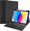 typecase Magnetically Detached Keyboard case for New iPad 10th Generation (2022), Multi Angle Flip Stand with Pencil Holder, Advanced Bluetooth Connection, Light Weight, Indian BIS Approved