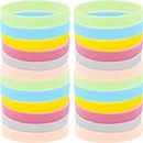 Rubber Bracelets Womens Gifts Accesorios para Mujer 24Pcs Light Up Luminous Silicone Wristbands Glow Wrist Band Rubber Bracelet for Kids Adults Glow Party Supplies Womens Bracelet