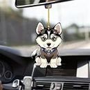 Dog Car Mirror Hanging Accessories, Cute Acrylic Dog Pendant, Funny Rear View Mirror Accessories, Car Charm Keychain for Bags, Luggage, Backpacks & Purses, Animal Car Decorations Interior Ornament