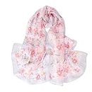 Traziewell Ladies Scarf Summer Casual Shawl Scarves for Women Soft Long Shawl Wrap Sunscreen Neck Scarfs Pink 3214