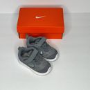 Nike Shoes | Nike Shoes Downshifter 9 Gray Velcro Toddler New 4 | Color: Gray/White | Size: 4bb