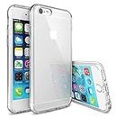 Avzax Clear Transparent Back Cover Case for Apple iPhone 6S Plus (Silicone | Transparent | Soft | Flexible | Hybrid TPU | Anti Dust Plug)