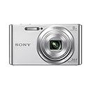 Sony DSCW830 - Fotocamera compatta digitale, 20,1 MP, zoom ottico 8x, LCD da 2,7", colore: Argento